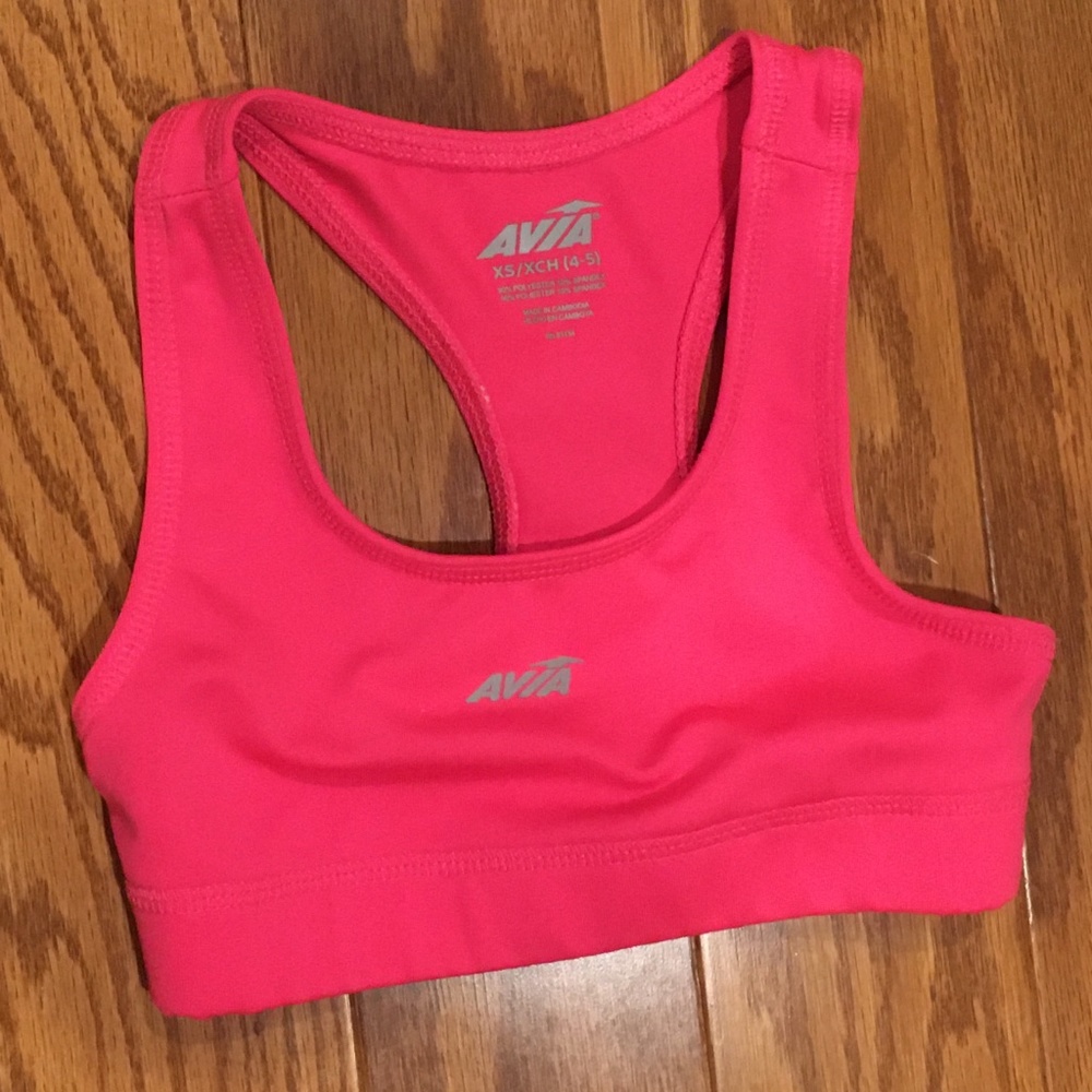 Pink sports bra